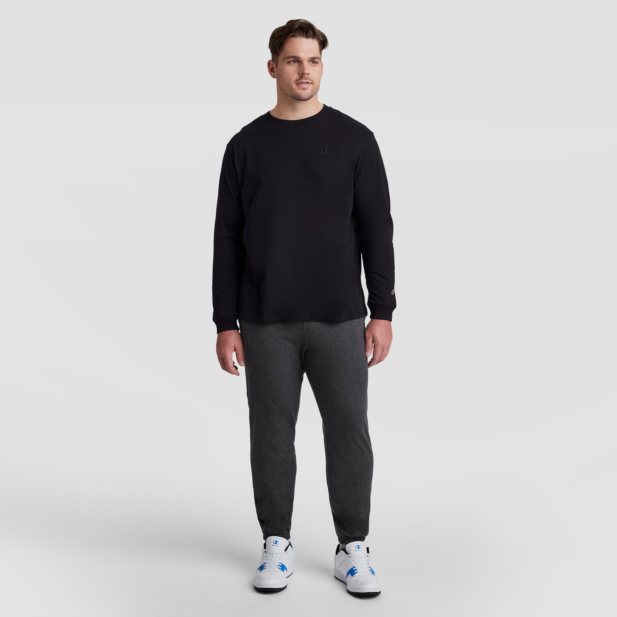 Classic Long Sleeve T-Shirt. Embroidered C Logo - Big & Tall - Image 5