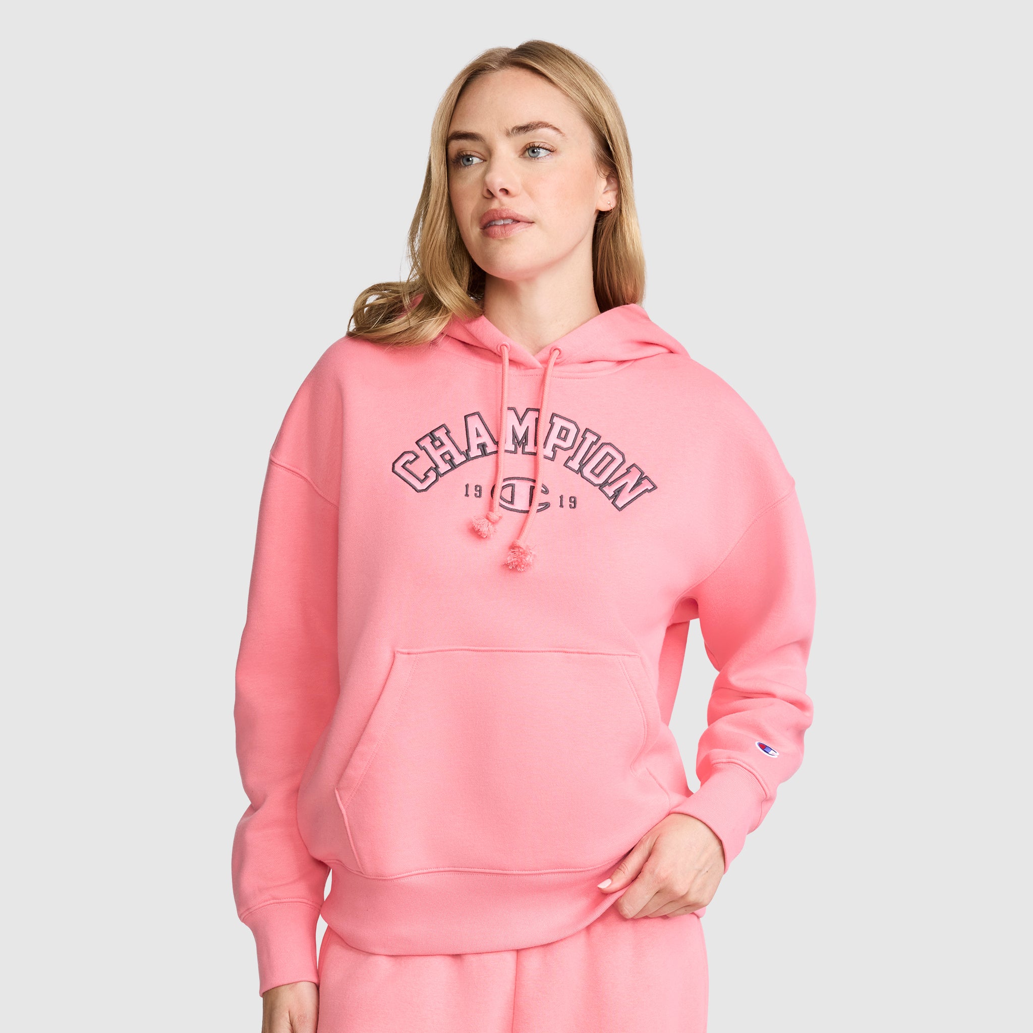 Fleece Hoodie. Satin Applique